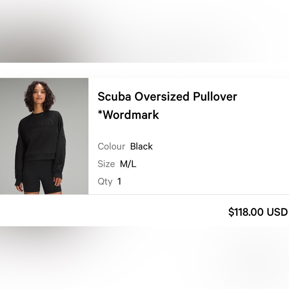 Scuba Oversized Pullover in Black